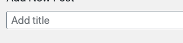 Add Title add title field