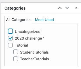 Categories add title field
